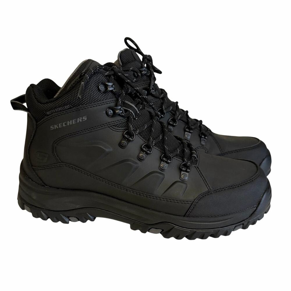 Skechers Outdoor Relment Daggett Boots 9.5 Black Water Repellent Hiking Gorpcore